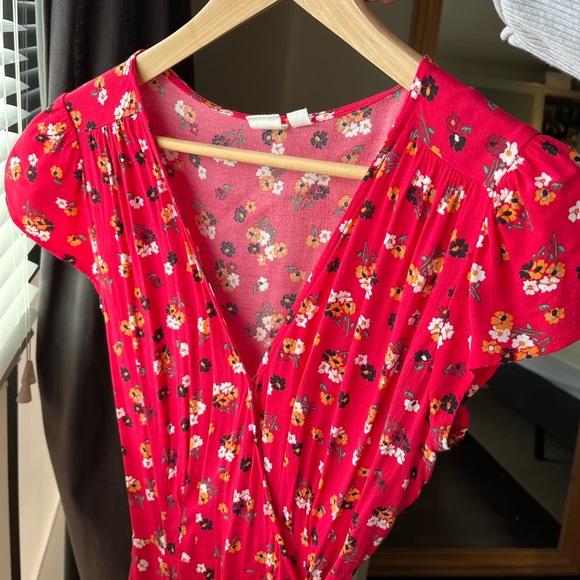 Gap floral print midi wrap dress - Picture 5 of 9